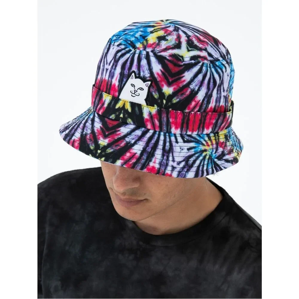 RIPNDIP Sunburst Lord Nermal Cotton Dyed Bucket Hat OS Indie Skater Grunge Beach